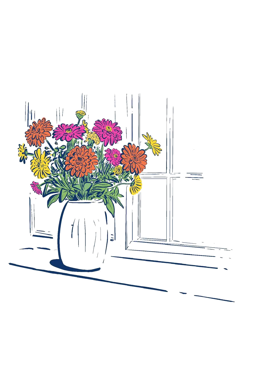 A fresh bouquet in a vase — what arrives at your door
